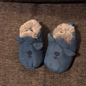 Blue bear slippers